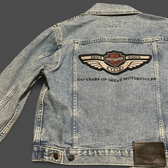 Harley-Davidson Jackets & Blazers - Harley-Davidson 100 Years ©️2003 Blue Denim Jacket